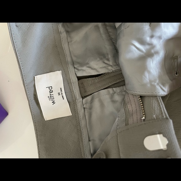 Aritzia Wilfred Tie Front Basalt Grey Pants - Picture 4 of 6